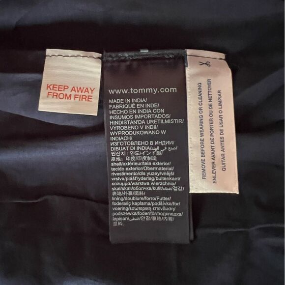 Tommy Hilfiger Navy Blue Short Sleeve Eyelet Dress Girls Size 14 NWT - Picture 6 of 9